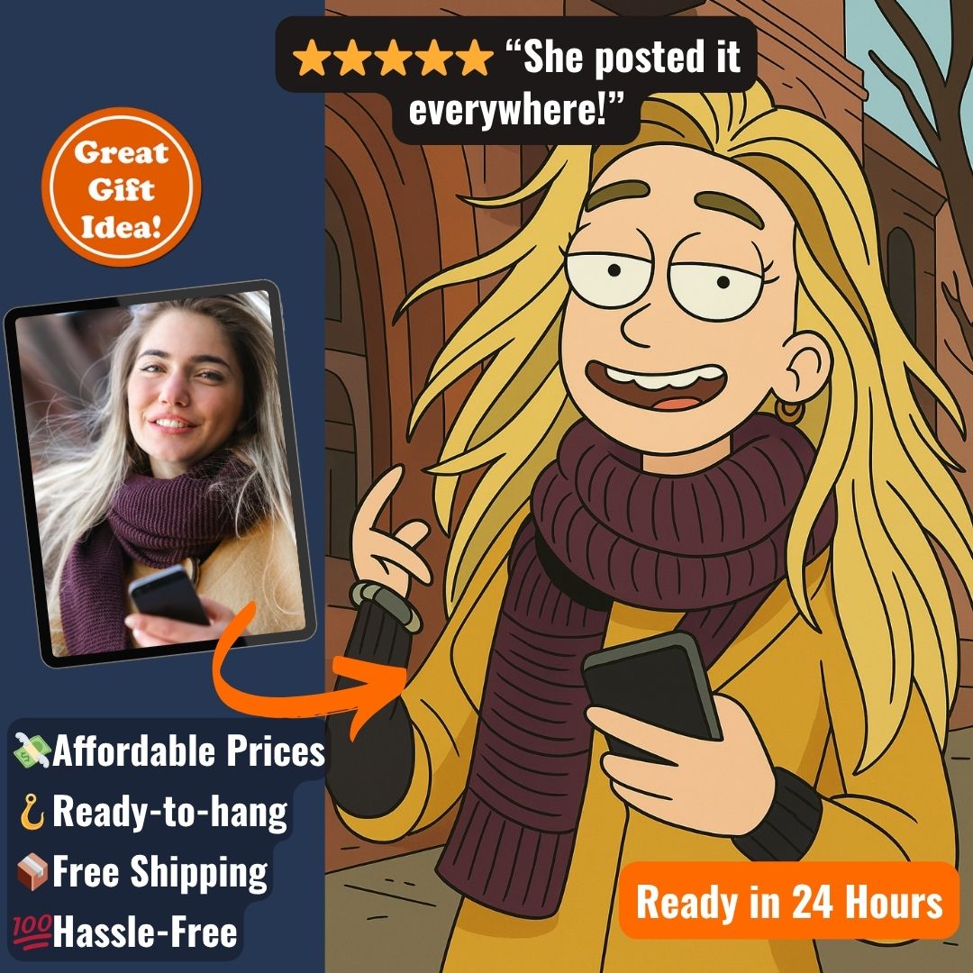 Personalized Cartoon Portrait – Framed Print
