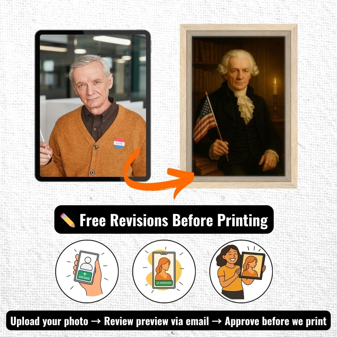 Personalized U.S. President Portrait – Framed Print