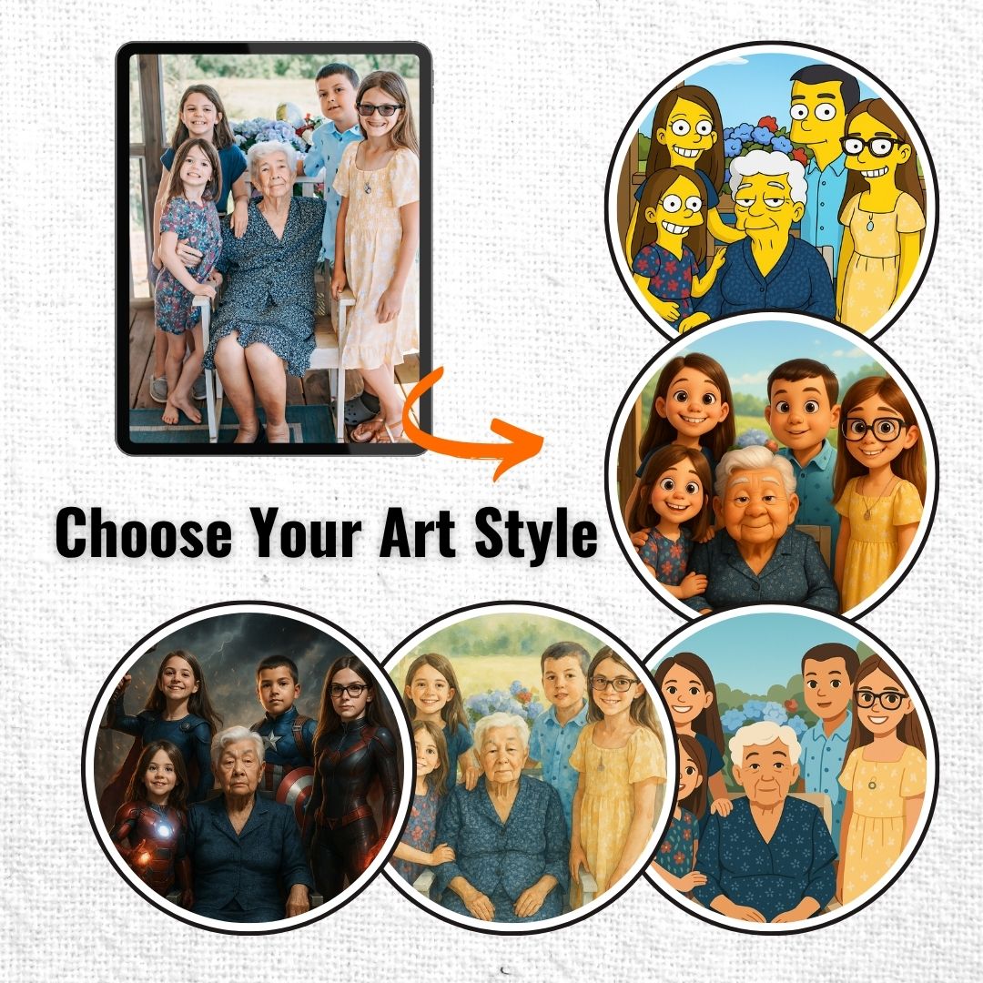 Personalized Family Portrait – Framed Print