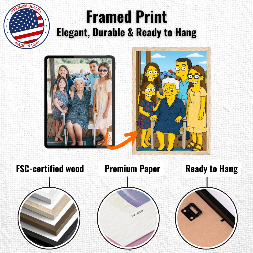 Personalized Family Portrait – Framed Print