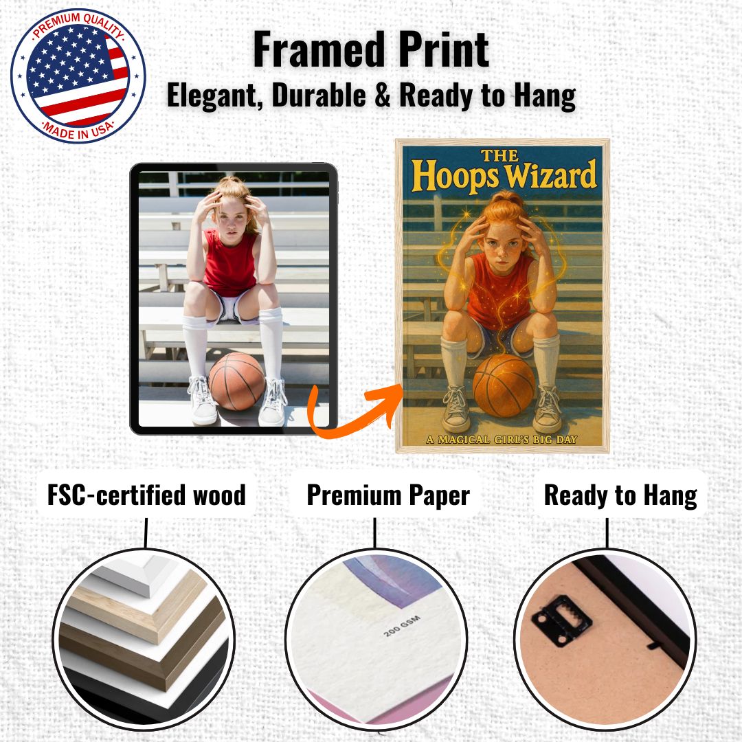 Personalized Kids Portrait – Framed Print