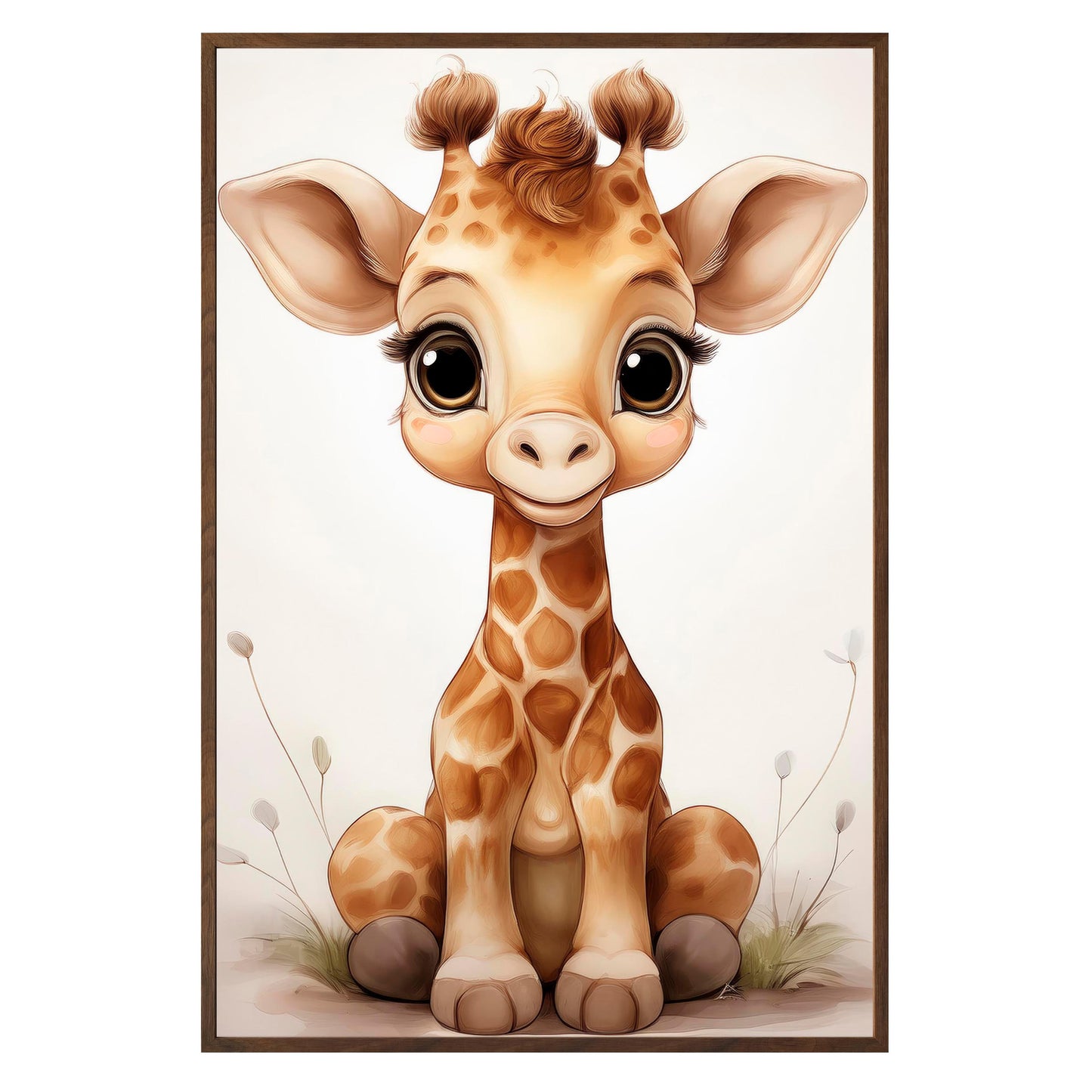 Adorable Giraffe Framed Print - Masterpiece Print
