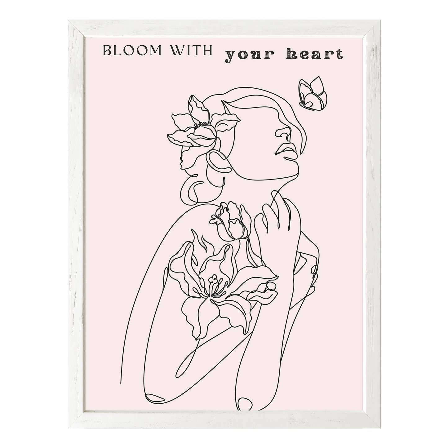 Bloom With Your Heart Framed Print