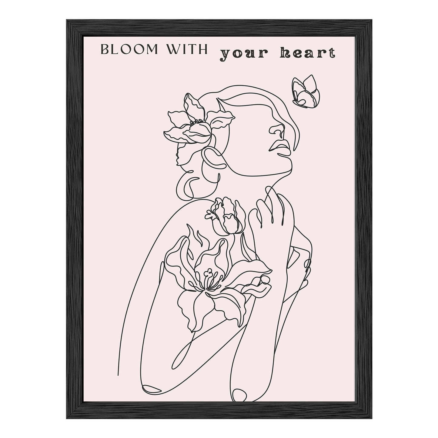 Bloom With Your Heart Framed Print