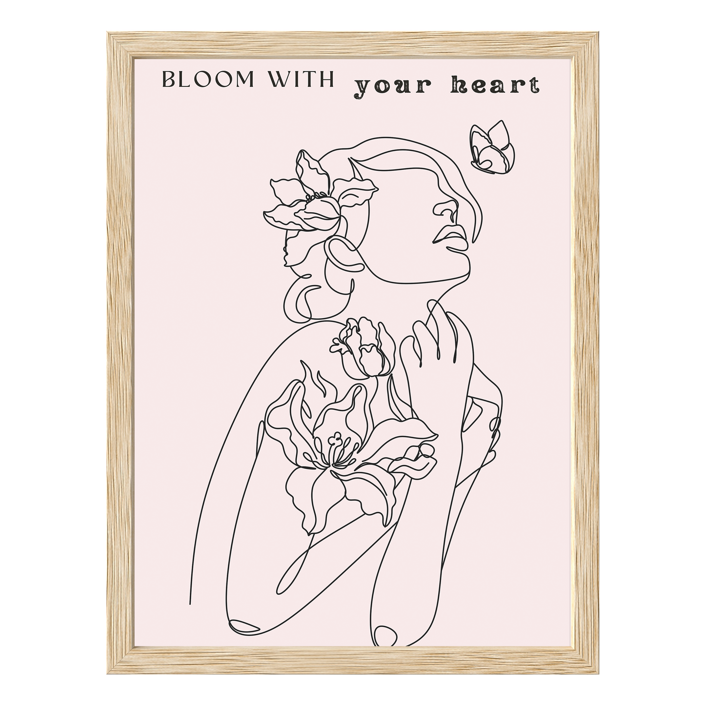 Bloom With Your Heart Framed Print