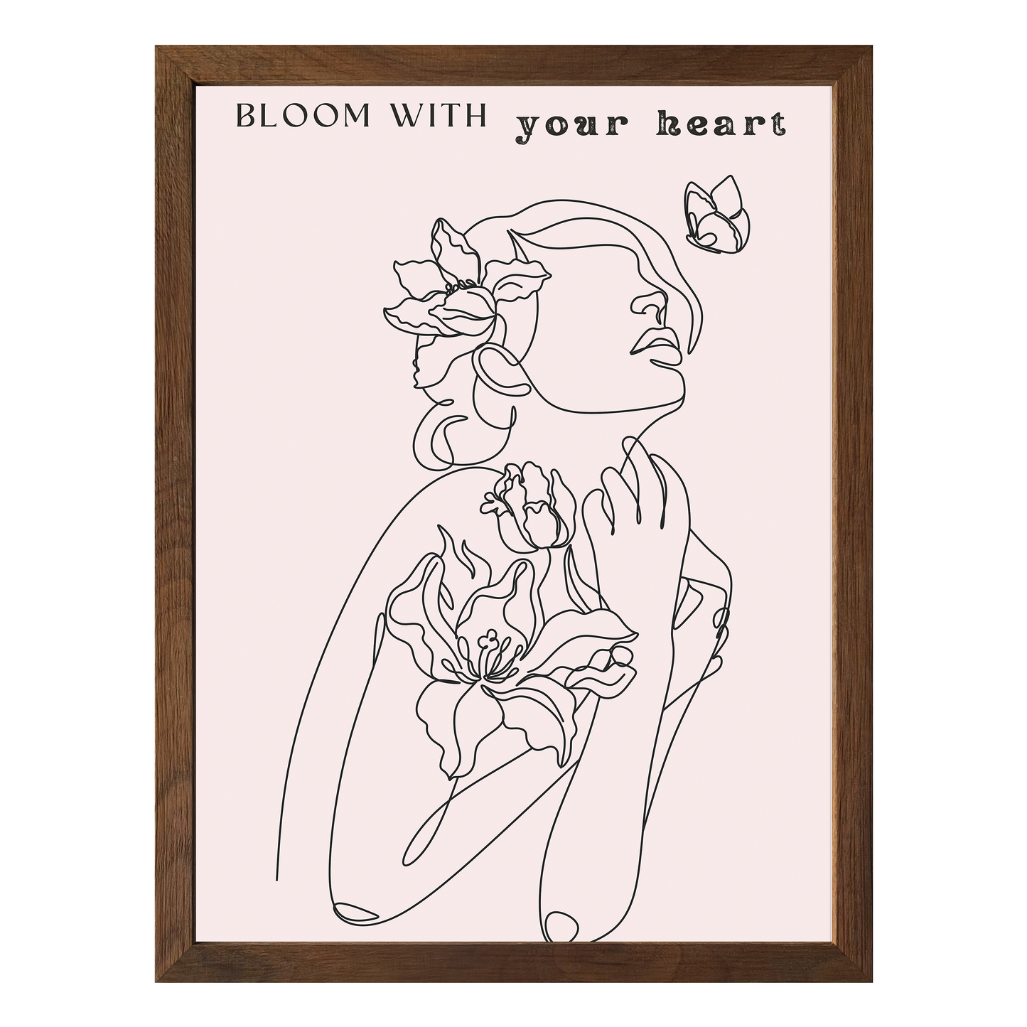 Bloom With Your Heart Framed Print