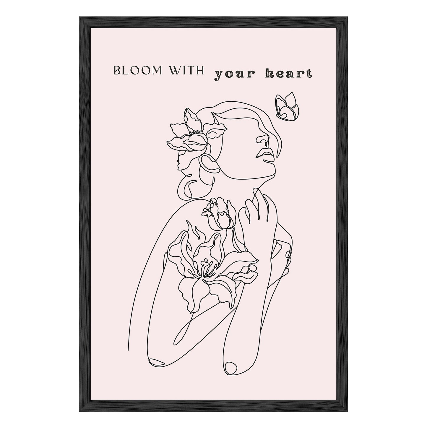 Bloom With Your Heart Framed Print