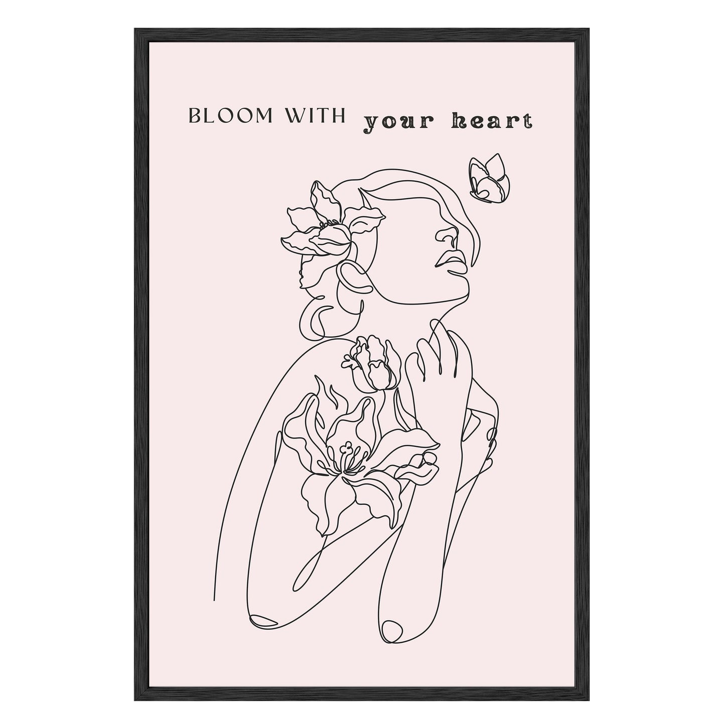 Bloom With Your Heart Framed Print