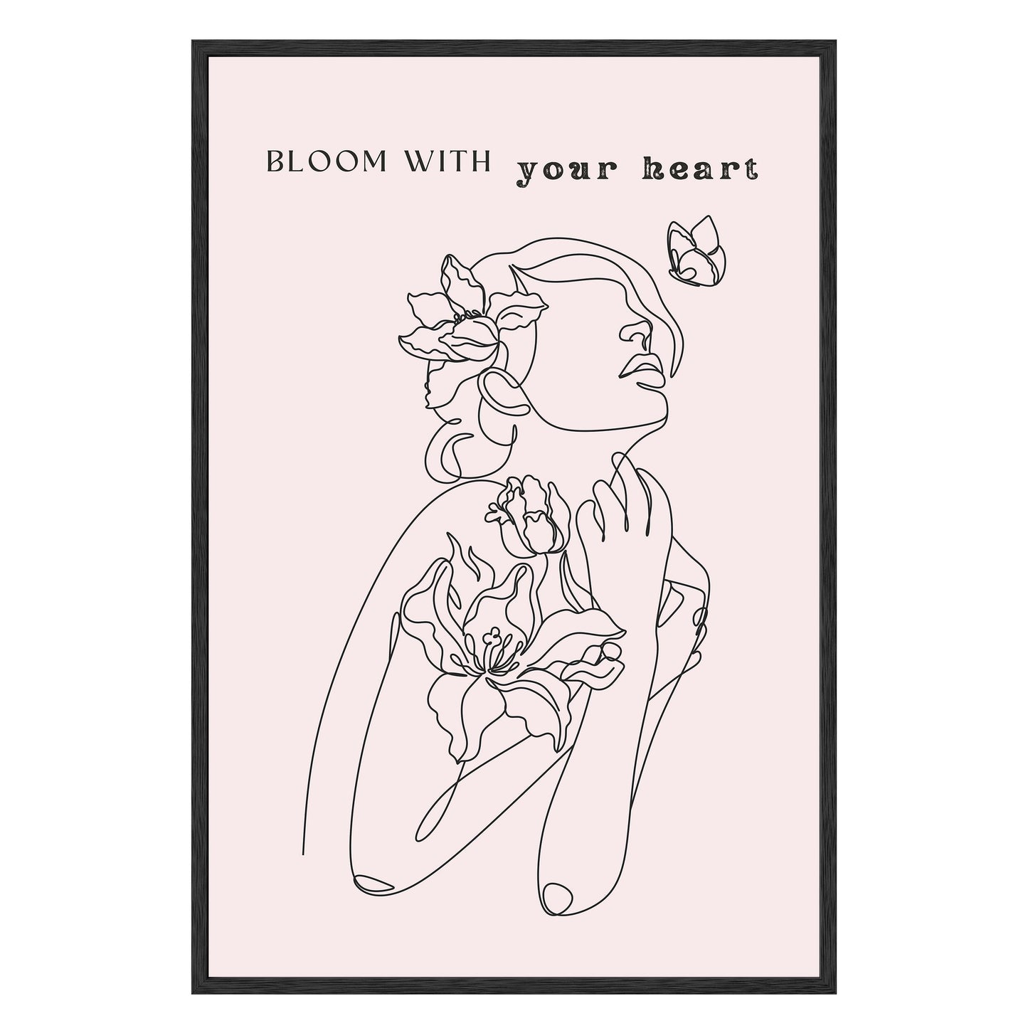 Bloom With Your Heart Framed Print
