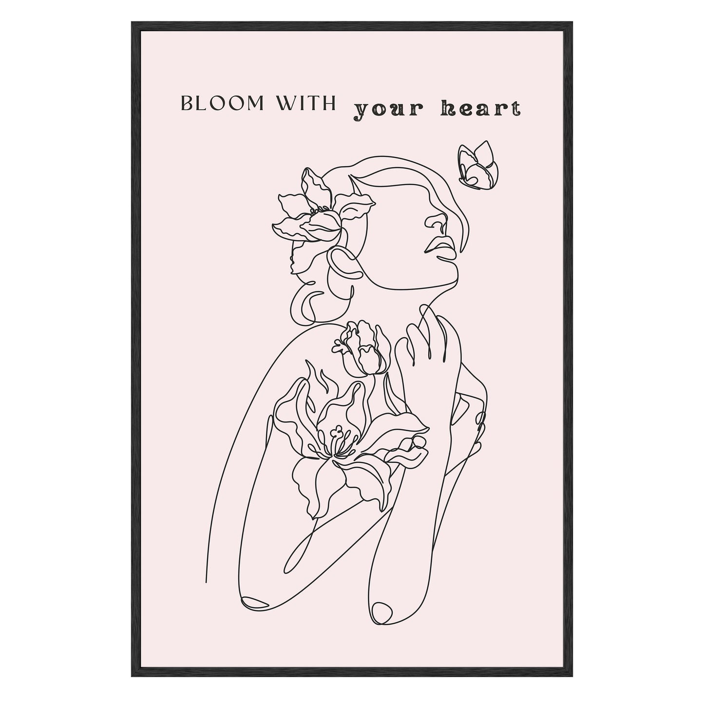 Bloom With Your Heart Framed Print