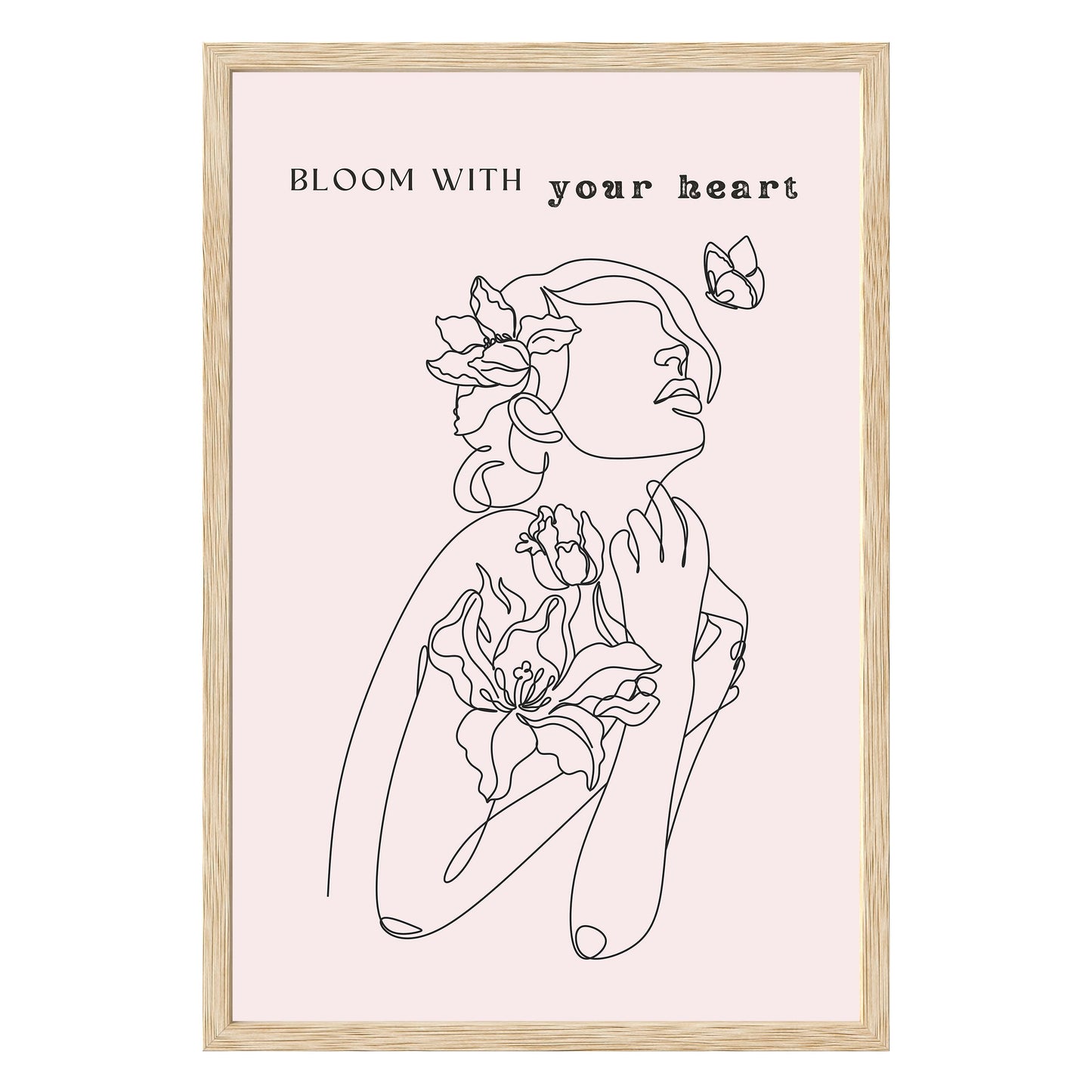 Bloom With Your Heart Framed Print