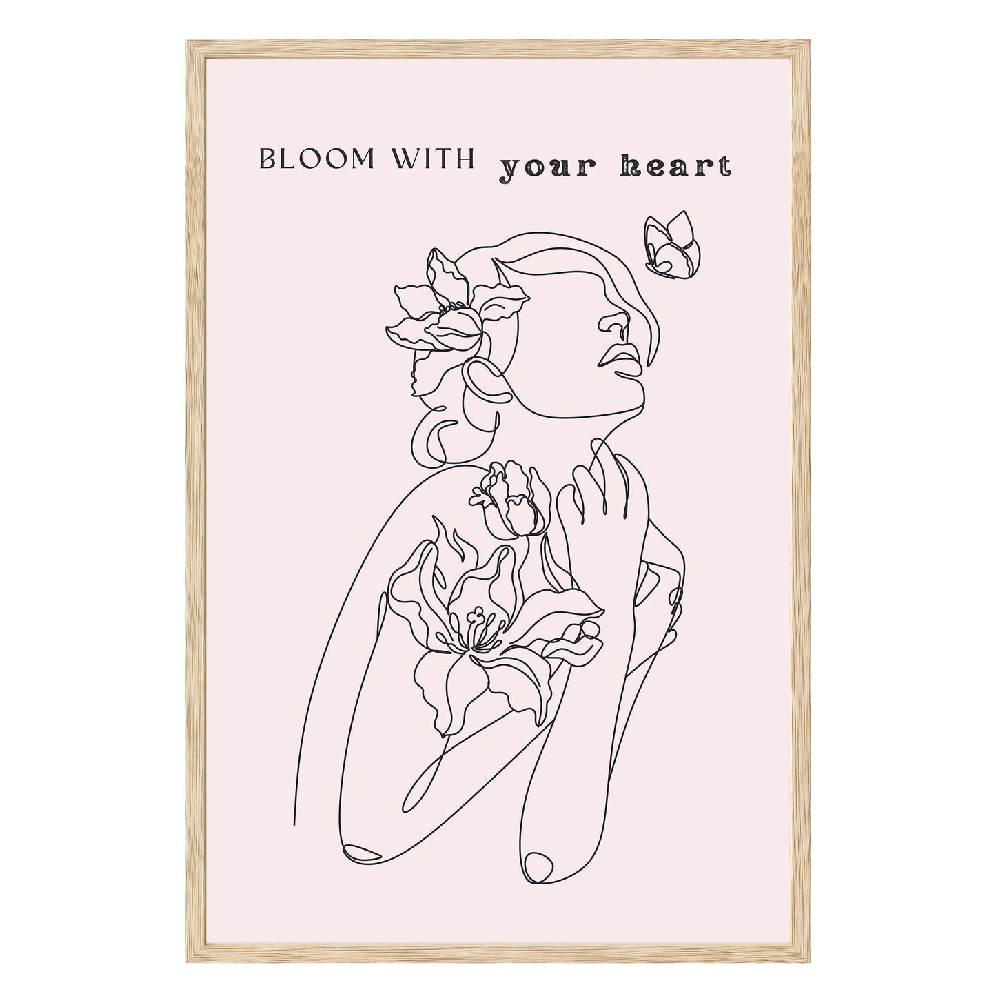 Bloom With Your Heart Framed Print