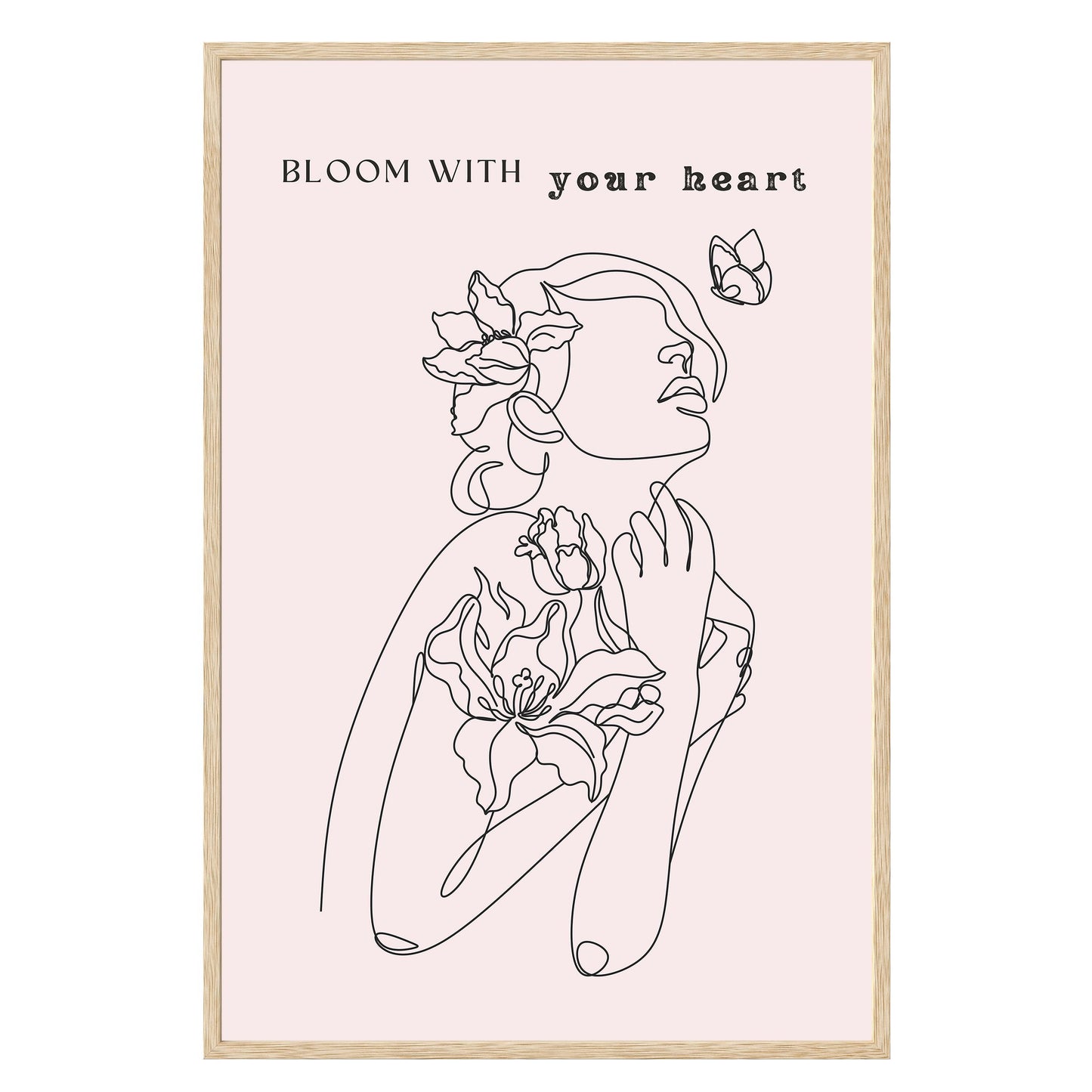 Bloom With Your Heart Framed Print