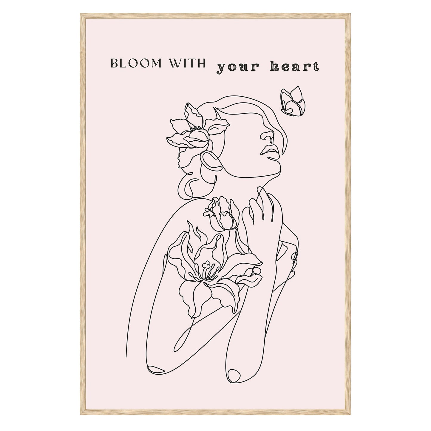 Bloom With Your Heart Framed Print