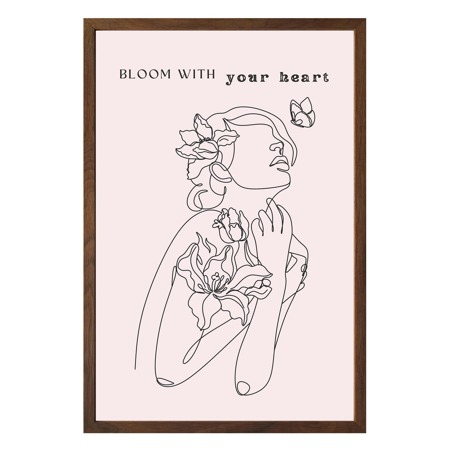Bloom With Your Heart Framed Print
