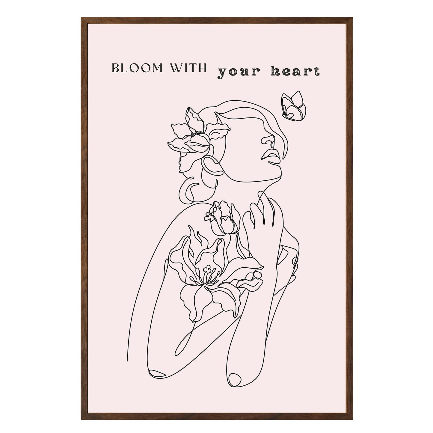 Bloom With Your Heart Framed Print