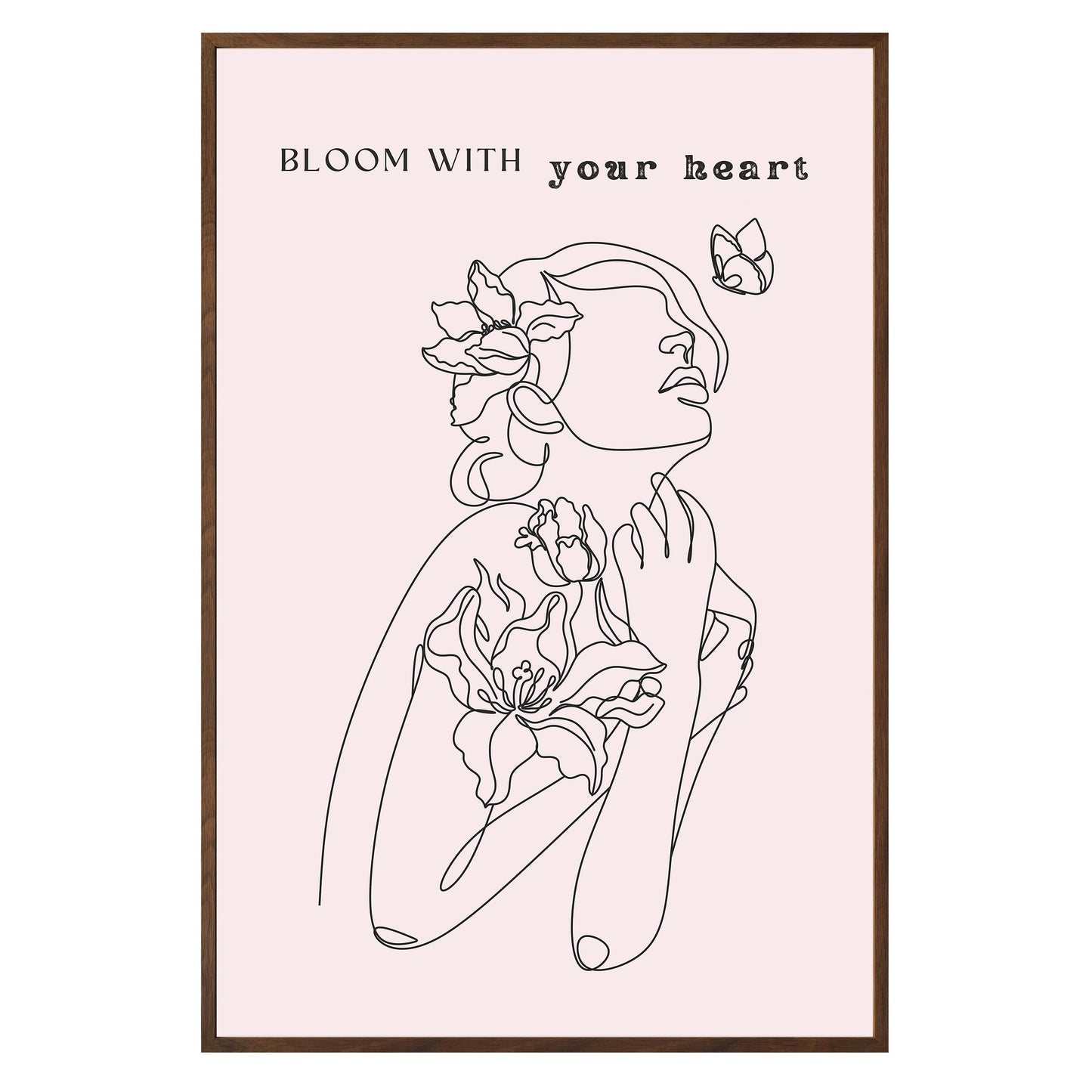 Bloom With Your Heart Framed Print