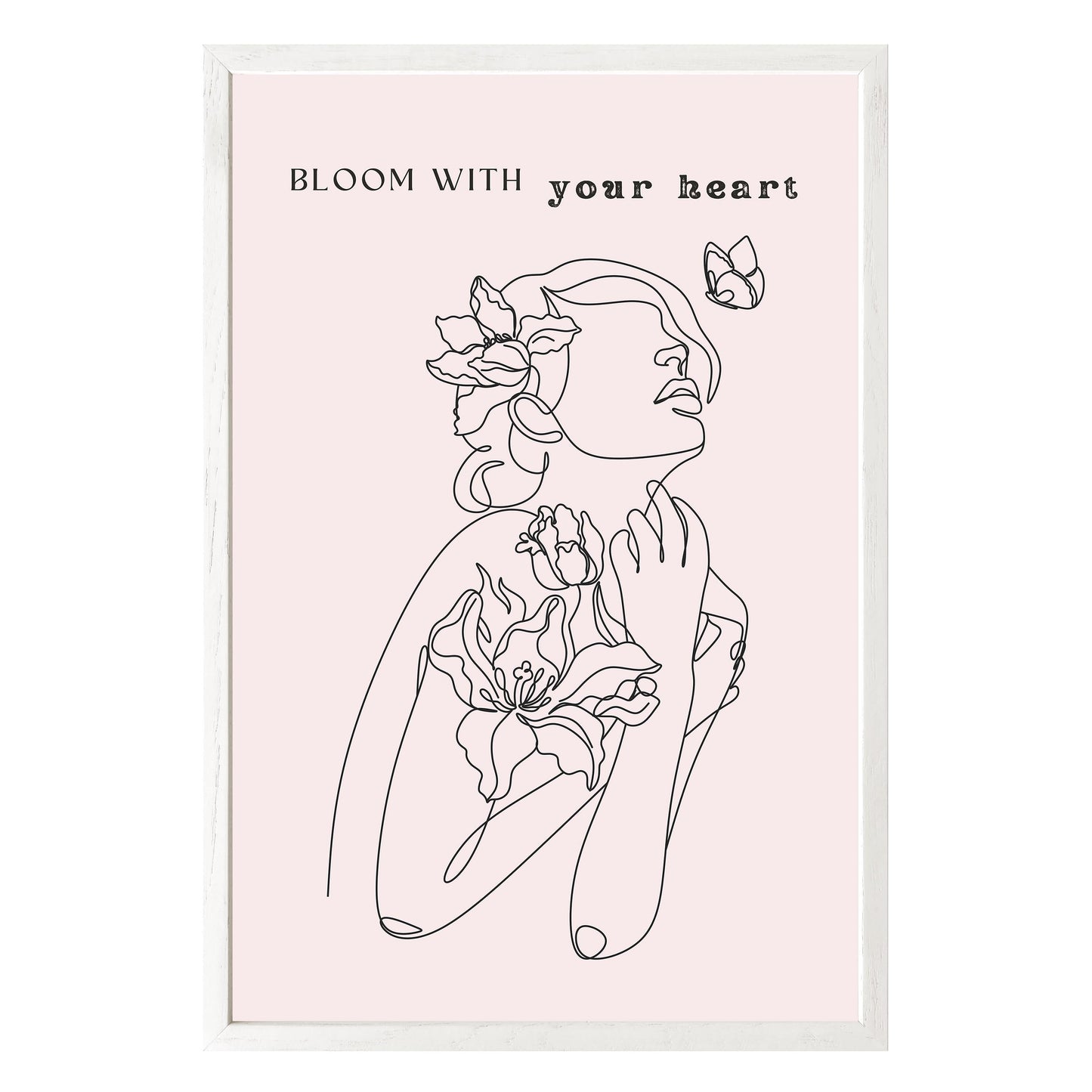 Bloom With Your Heart Framed Print