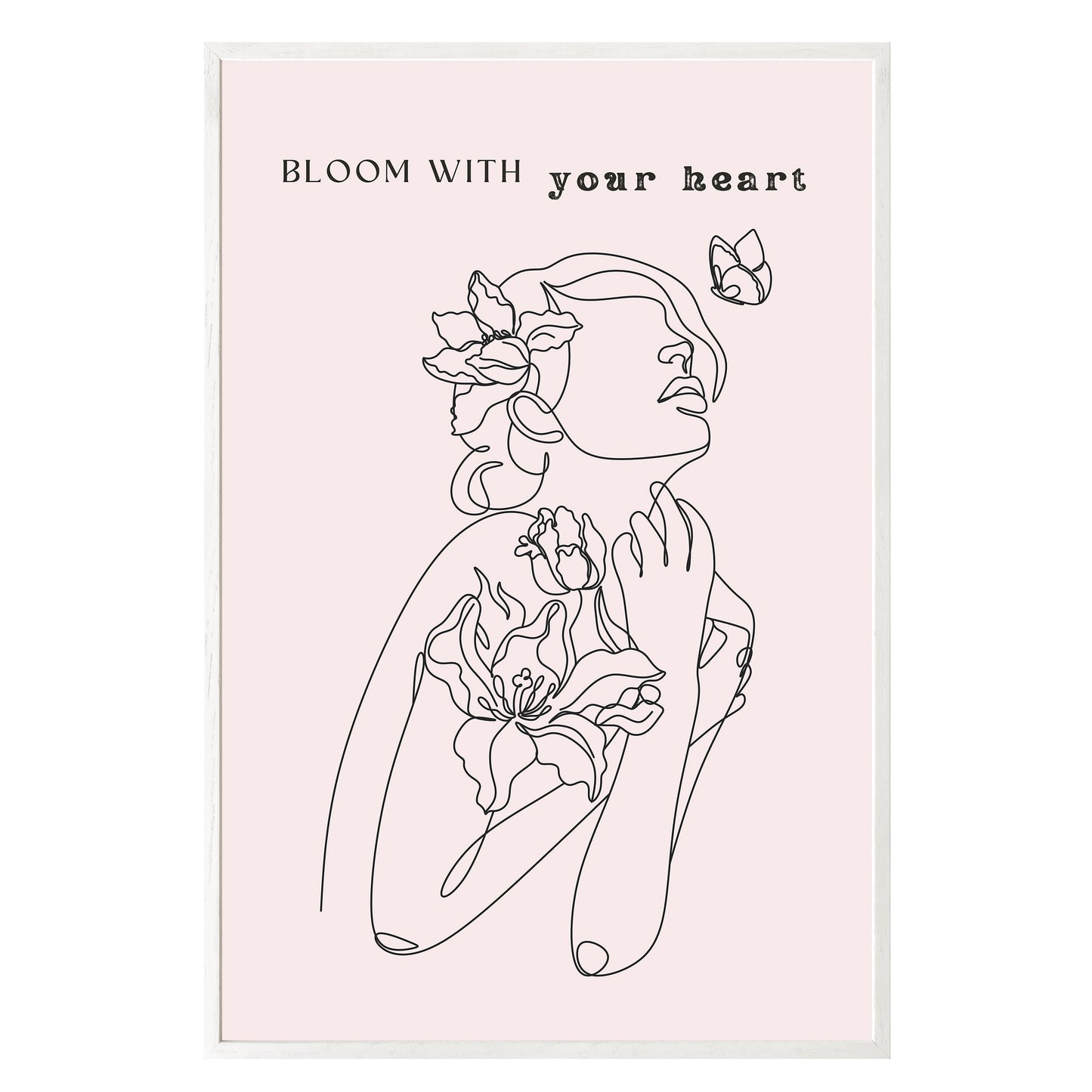 Bloom With Your Heart Framed Print