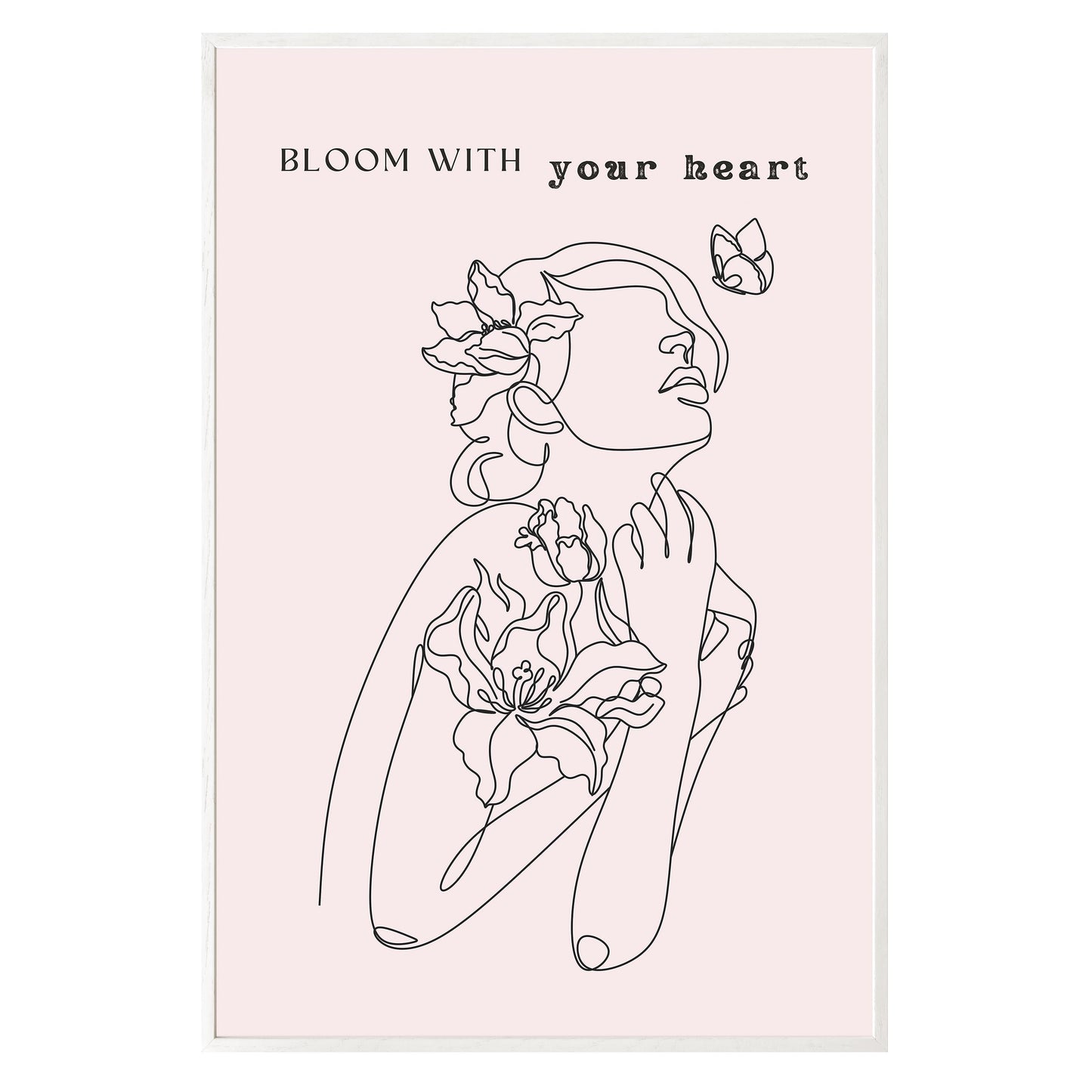 Bloom With Your Heart Framed Print