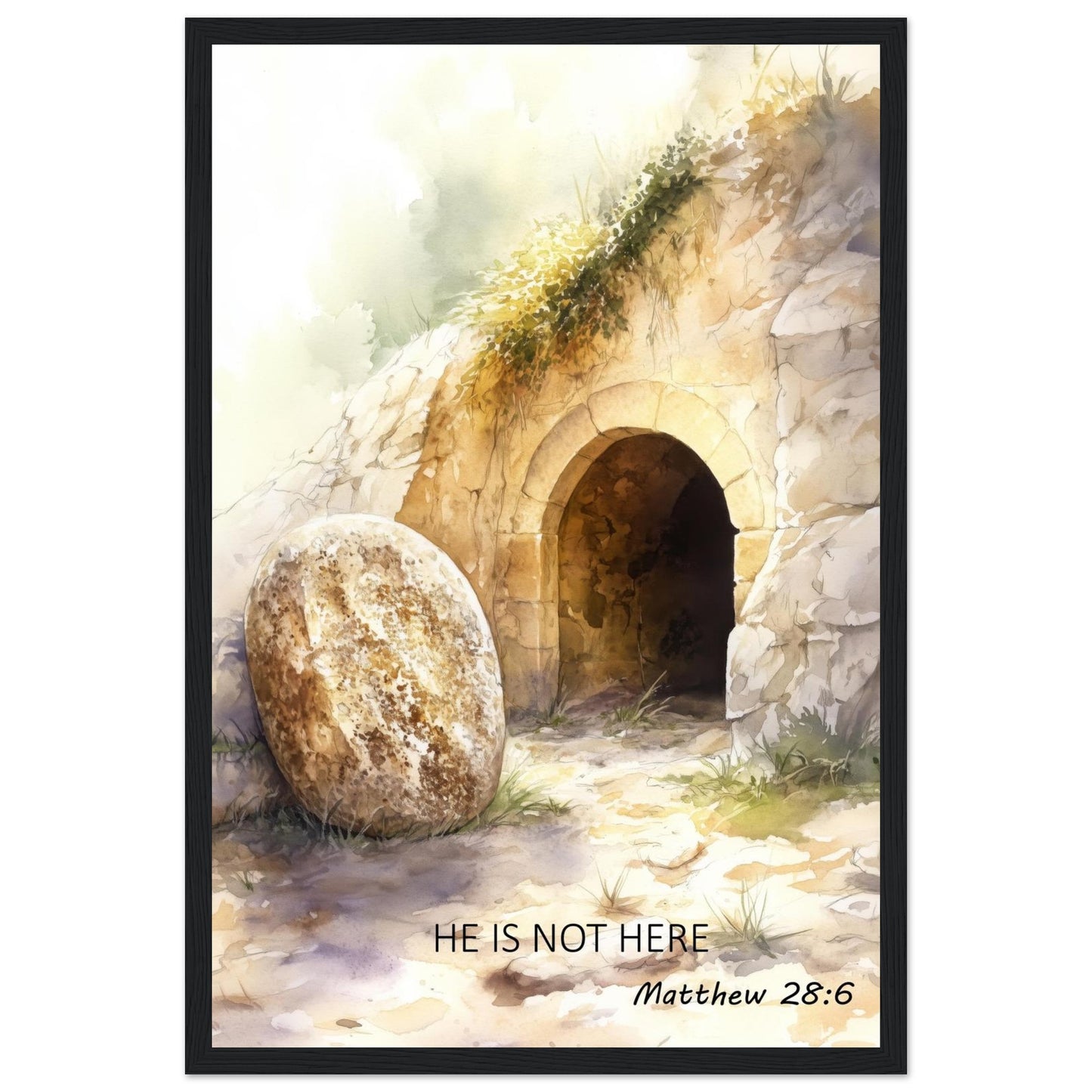 He Is Not Here – Resurrection Framed Art - Masterpiece Print
