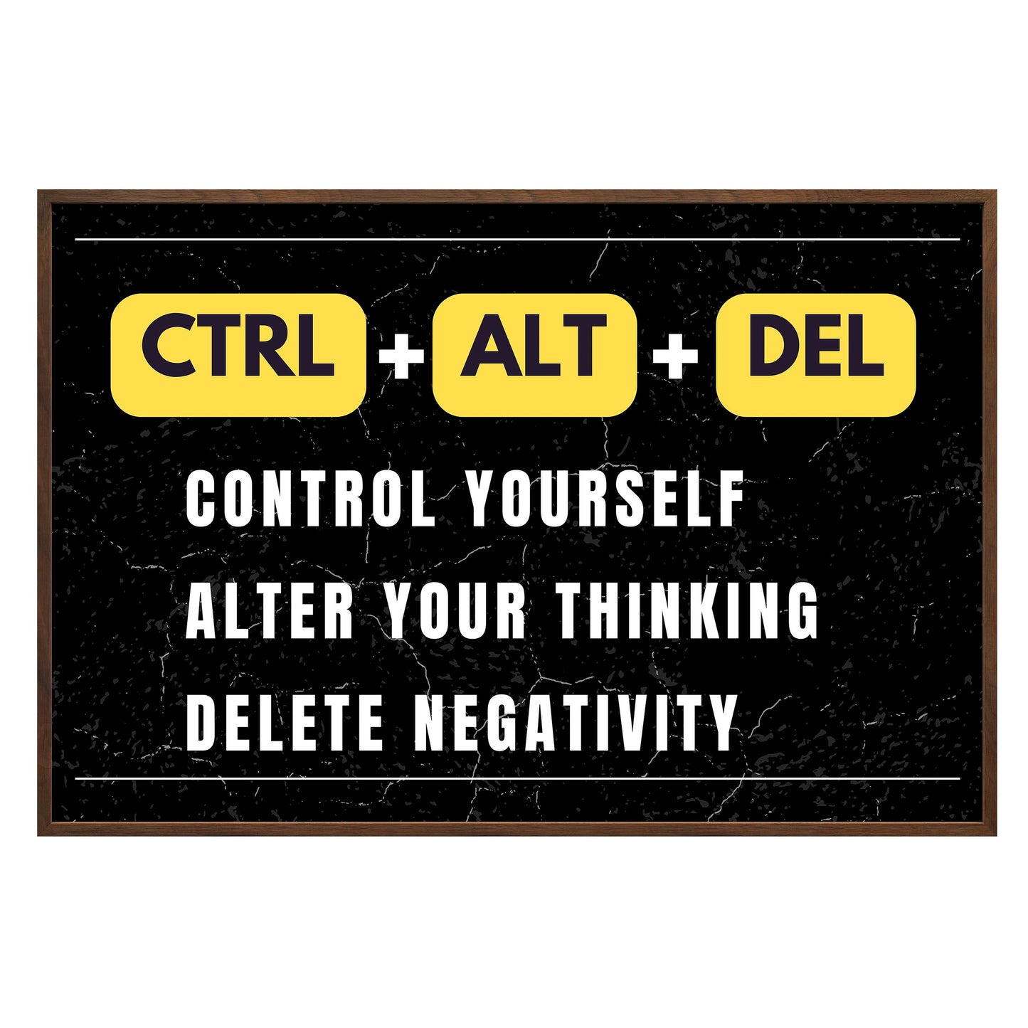 Minimalist CTRL+ALT+DEL Framed Print - Masterpiece Print