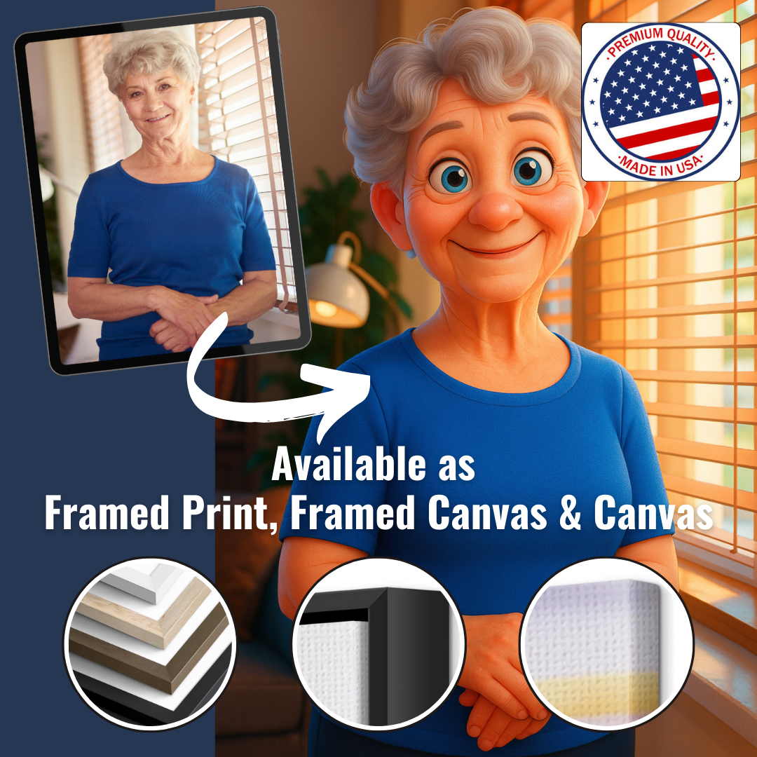 Personalized Mom Portrait – Canvas - Masterpiece Print