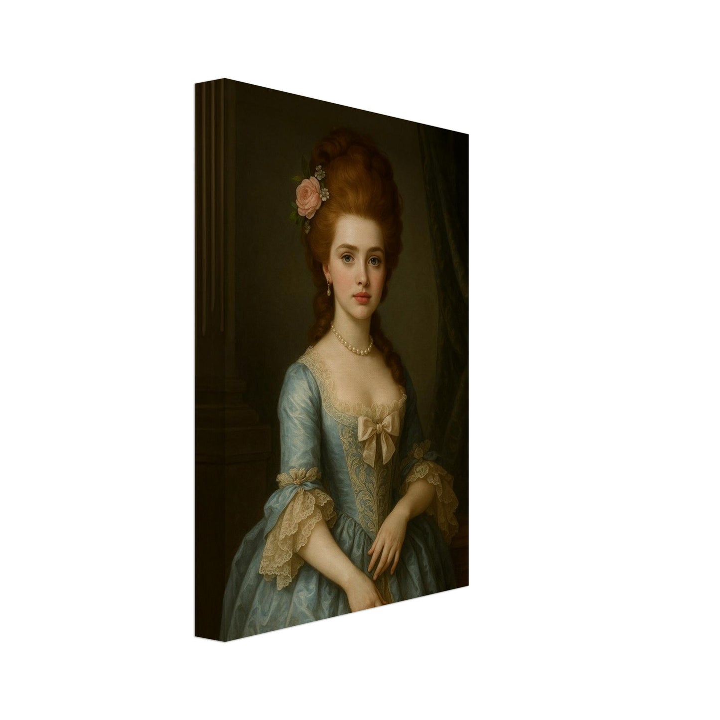 Personalized Royal Woman Portrait – Canvas - Masterpiece Print