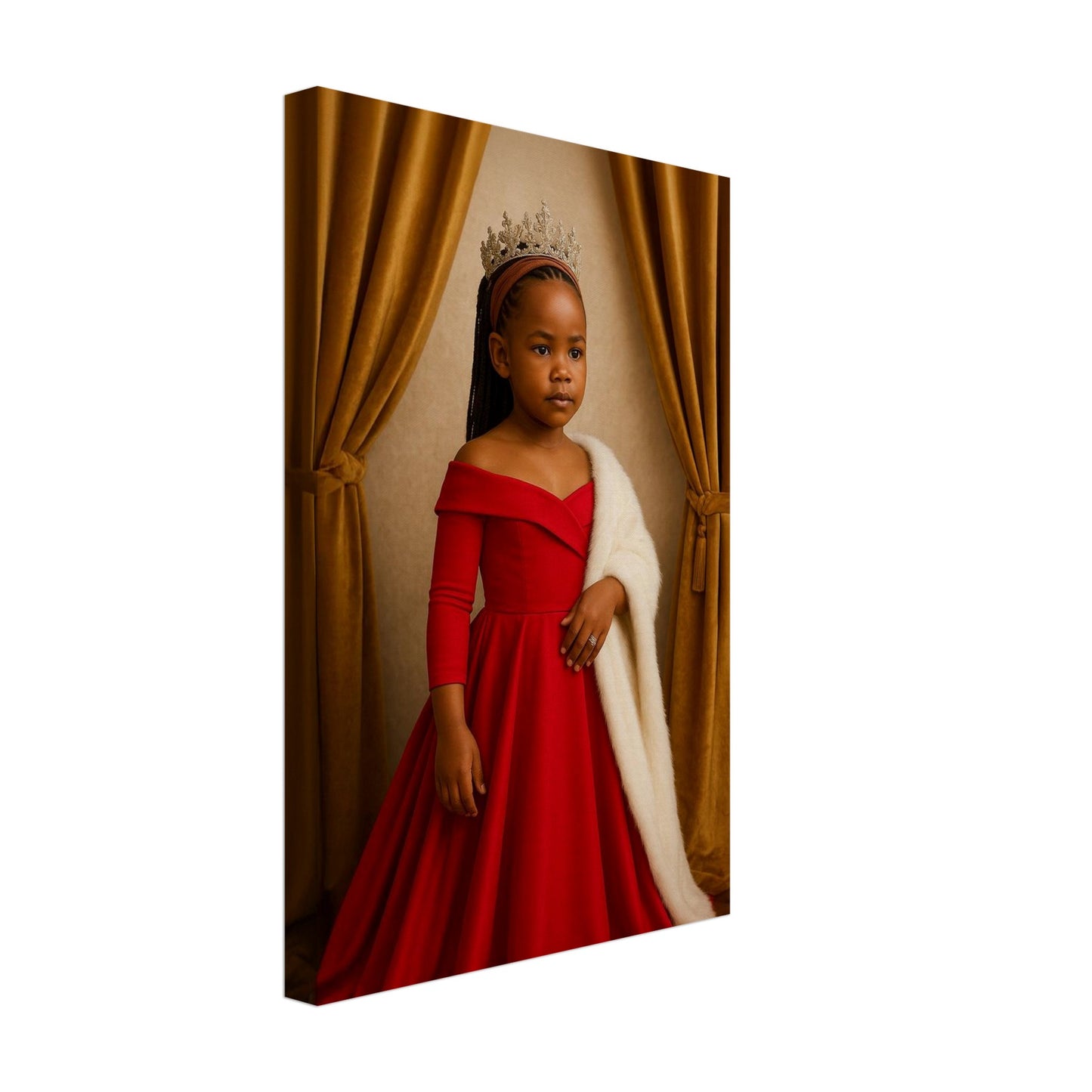 Personalized Royal Woman Portrait – Canvas - Masterpiece Print