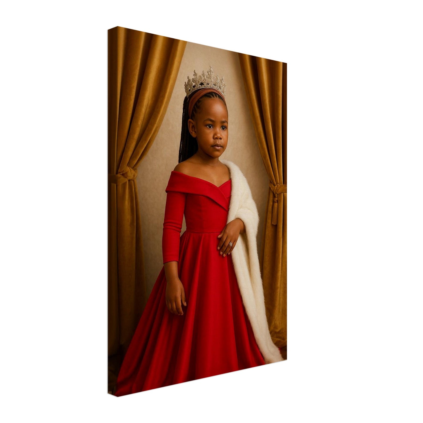 Personalized Royal Woman Portrait – Canvas - Masterpiece Print
