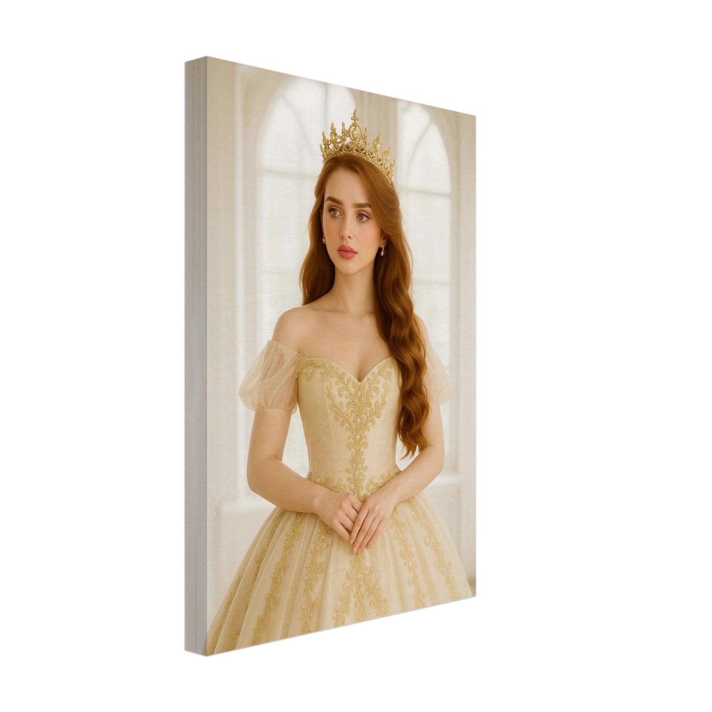 Personalized Royal Woman Portrait – Canvas - Masterpiece Print