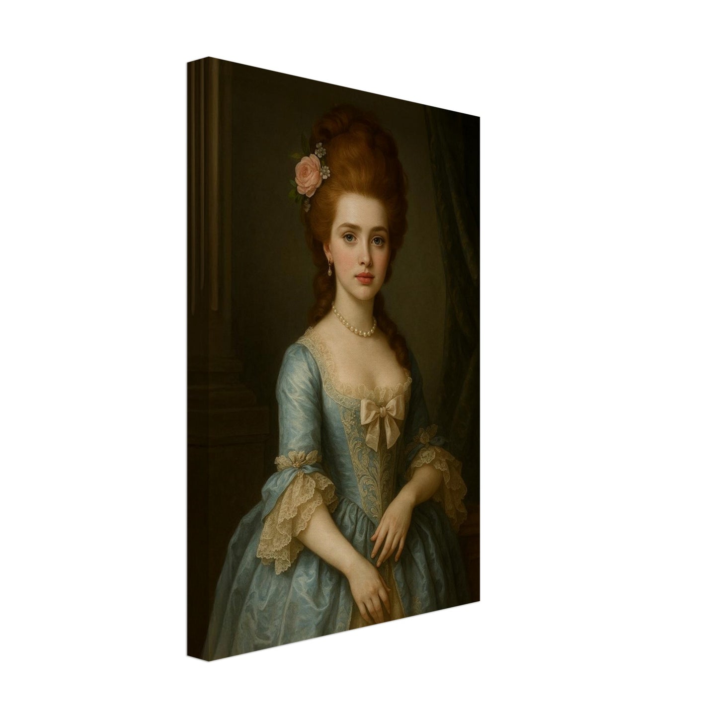 Personalized Royal Woman Portrait – Canvas - Masterpiece Print