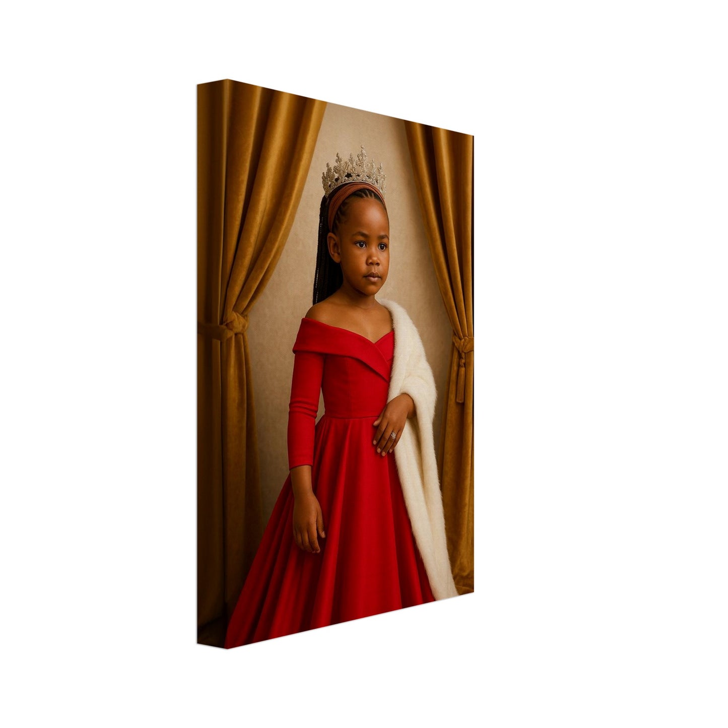 Personalized Royal Woman Portrait – Canvas - Masterpiece Print