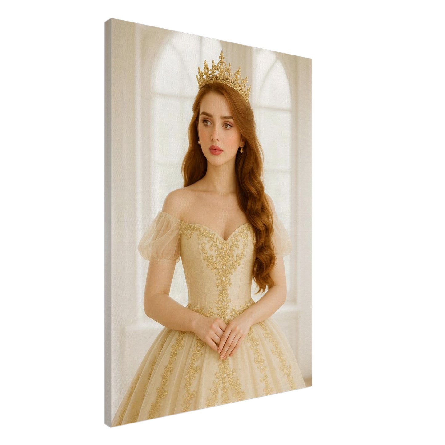 Personalized Royal Woman Portrait – Canvas - Masterpiece Print