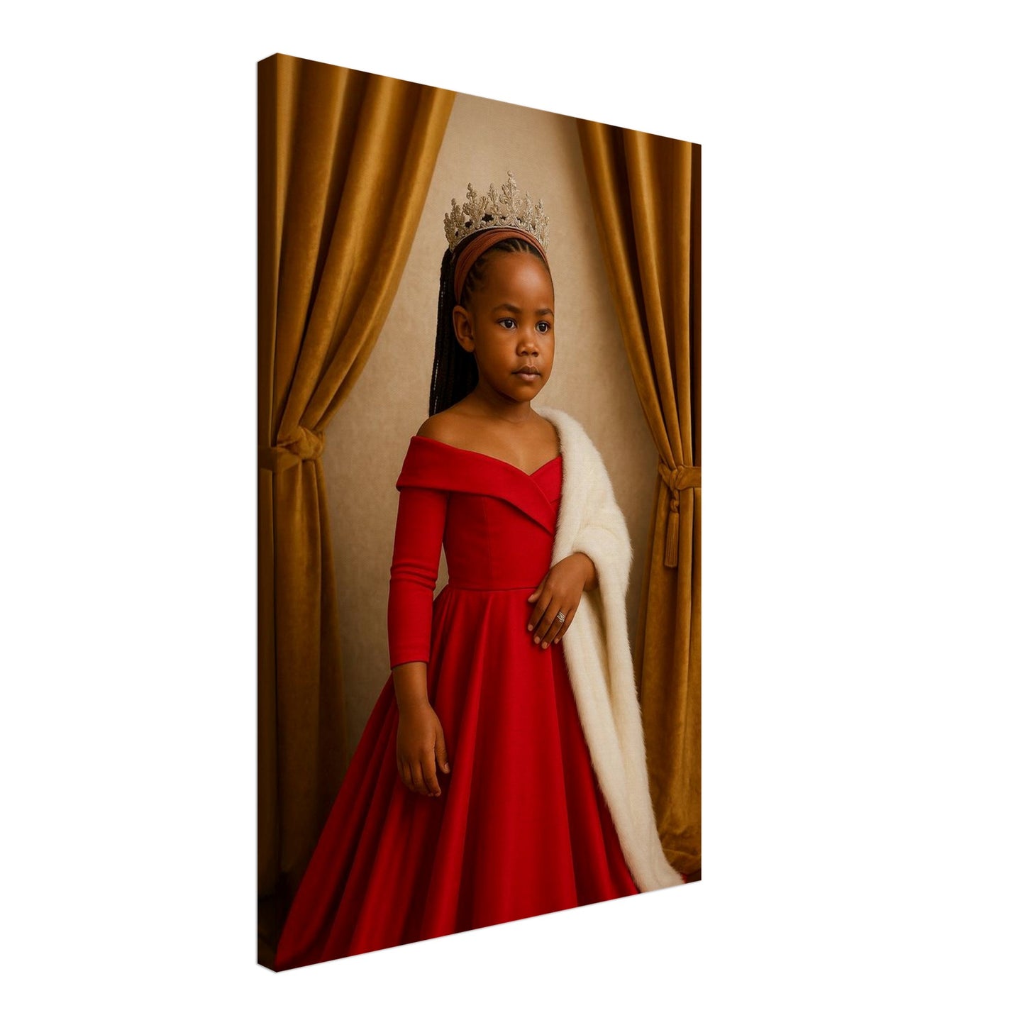 Personalized Royal Woman Portrait – Canvas - Masterpiece Print