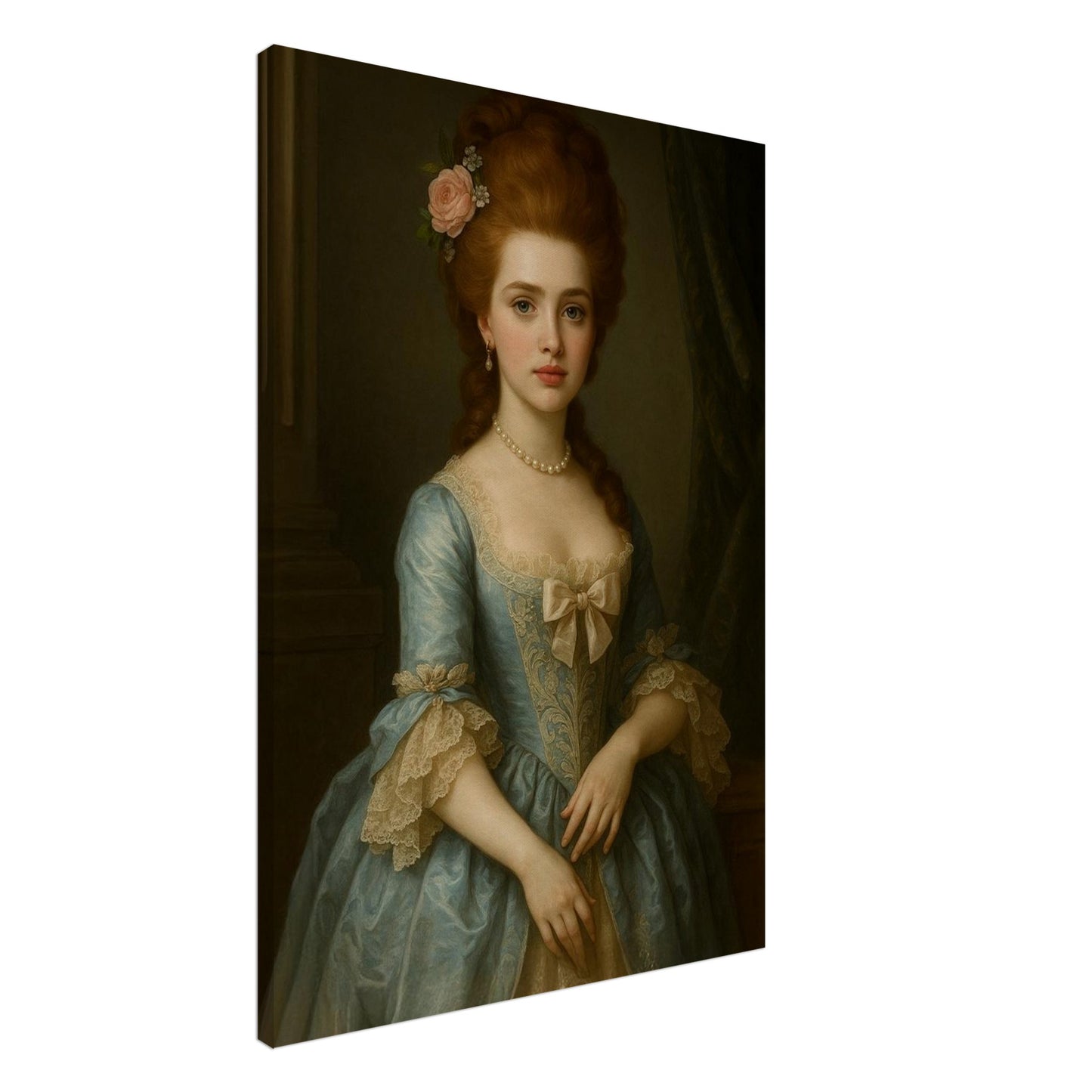 Personalized Royal Woman Portrait – Canvas - Masterpiece Print