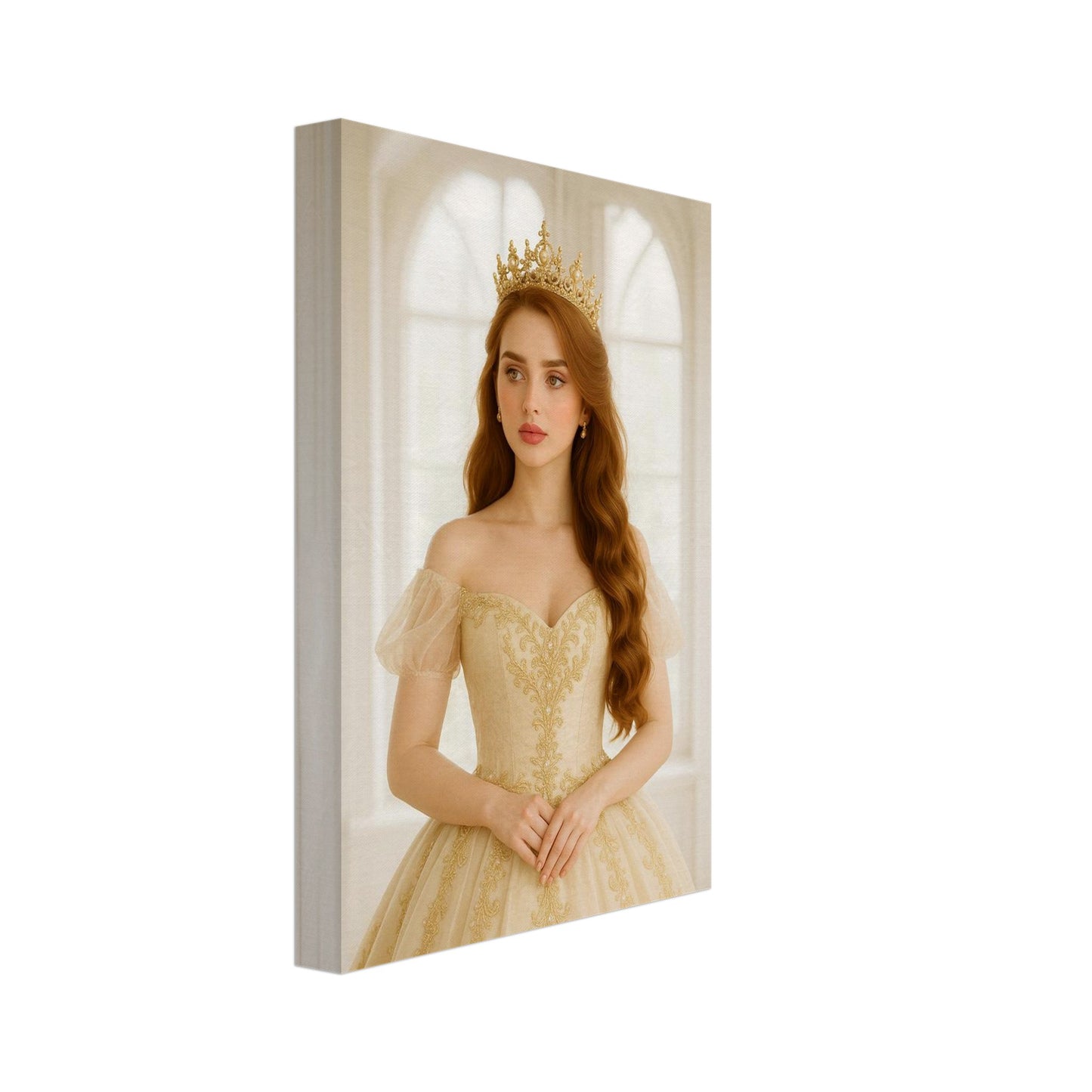 Personalized Royal Woman Portrait – Canvas - Masterpiece Print