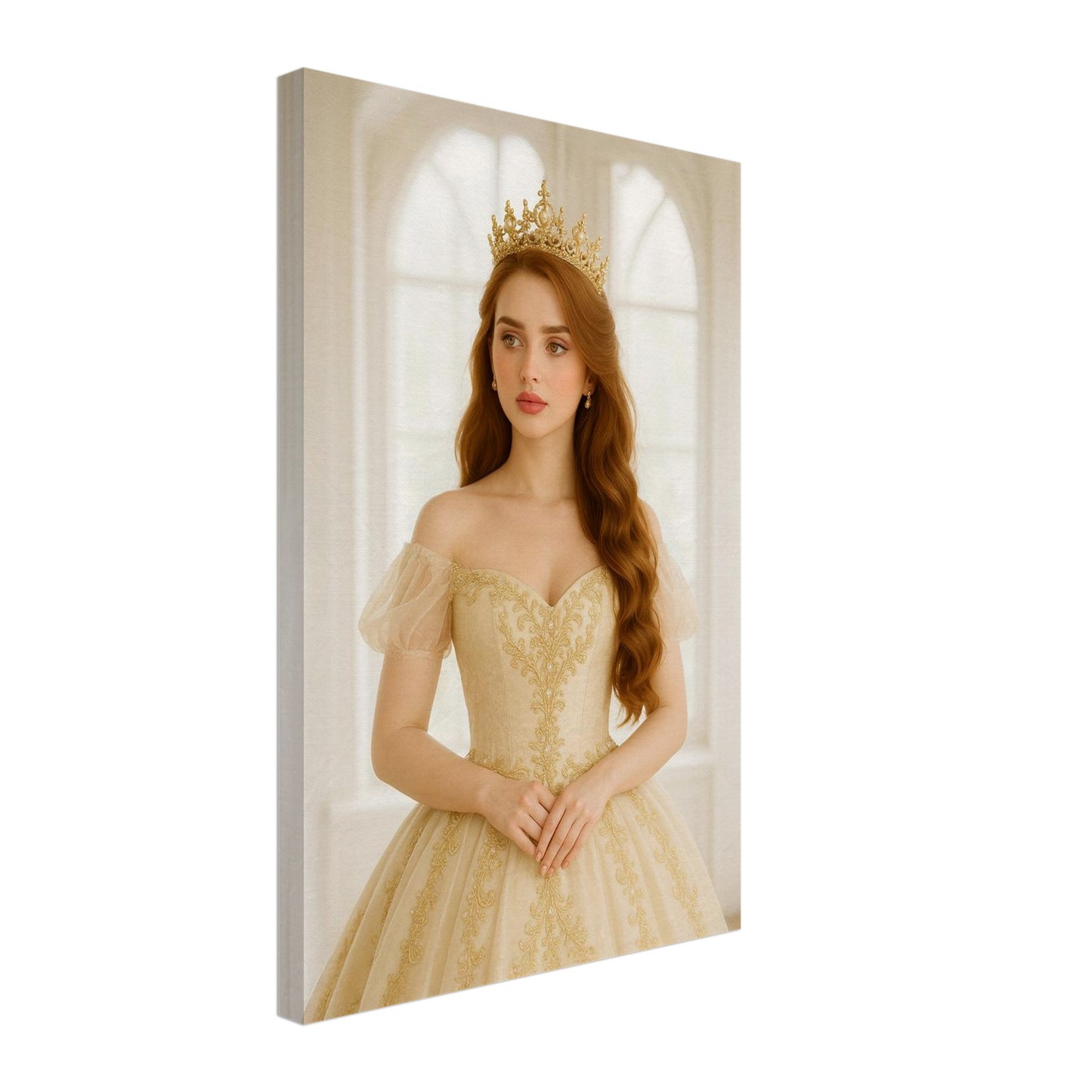 Personalized Royal Woman Portrait – Canvas - Masterpiece Print