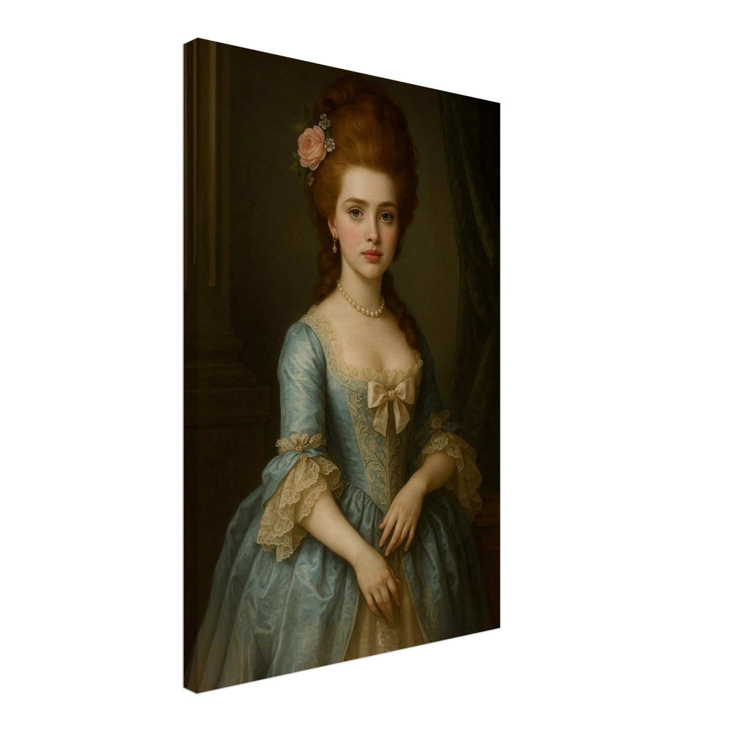 Personalized Royal Woman Portrait – Canvas - Masterpiece Print