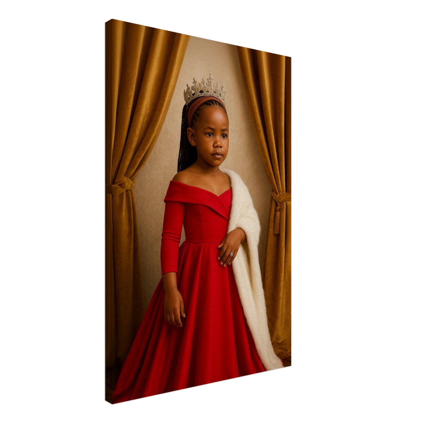 Personalized Royal Woman Portrait – Canvas - Masterpiece Print