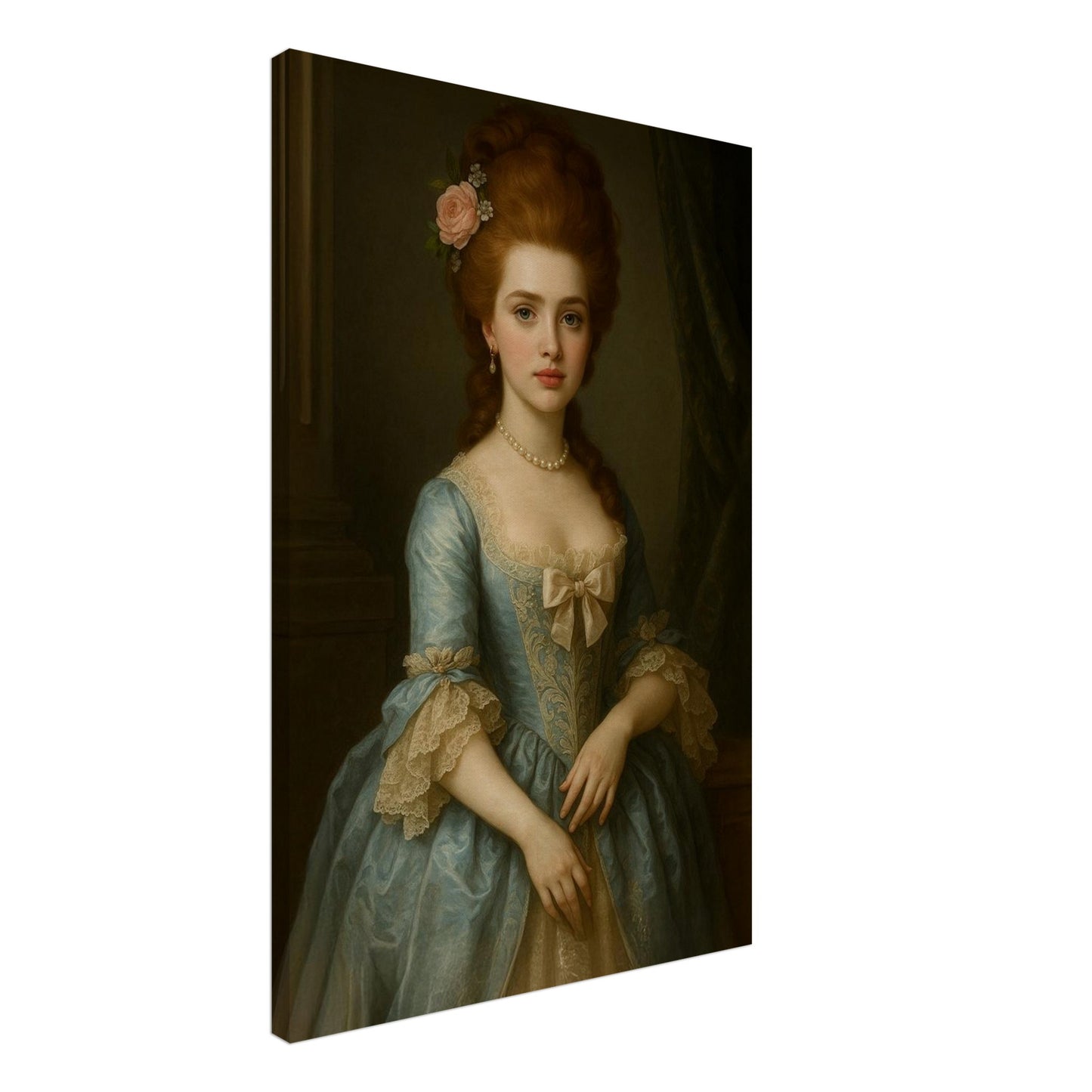 Personalized Royal Woman Portrait – Canvas - Masterpiece Print