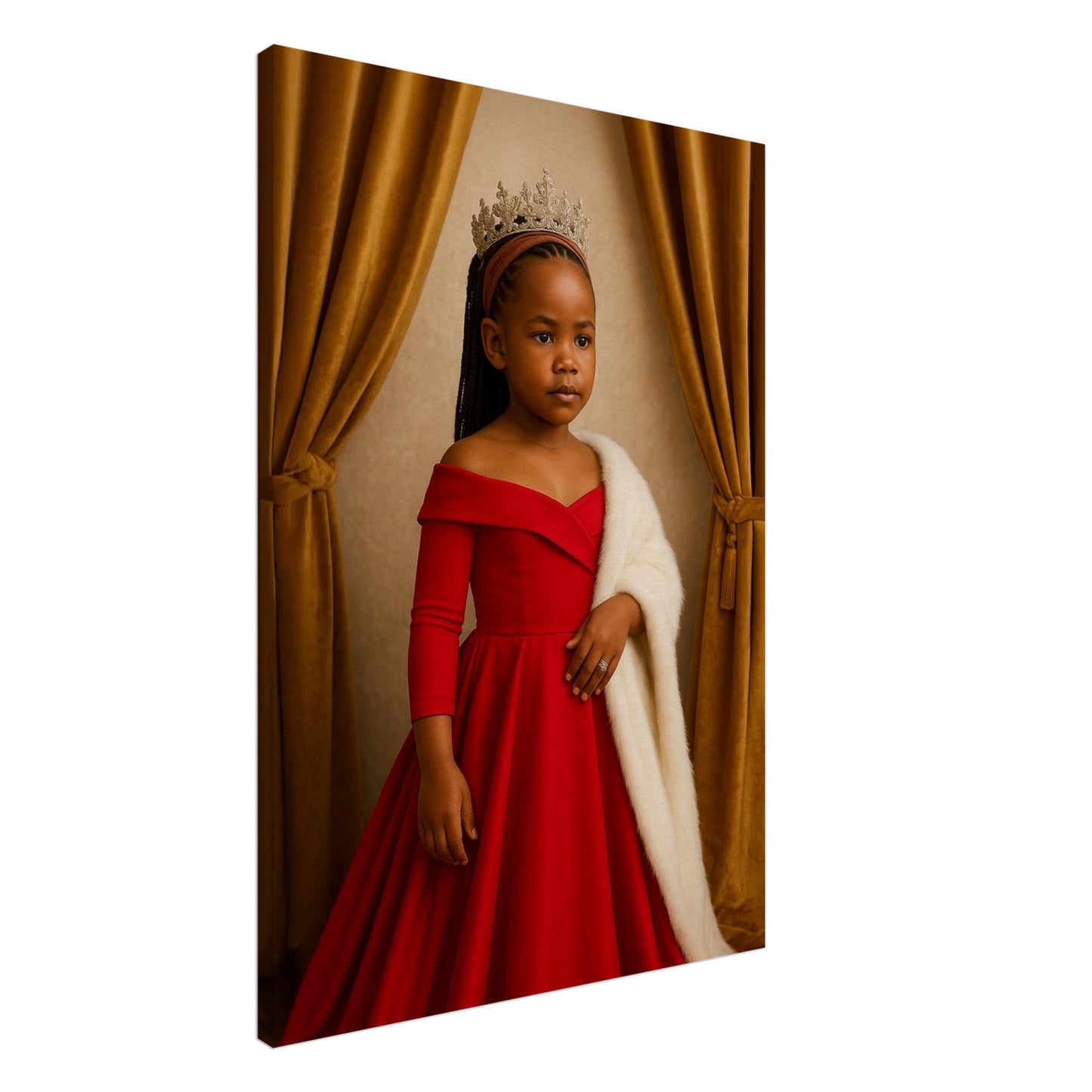 Personalized Royal Woman Portrait – Canvas - Masterpiece Print