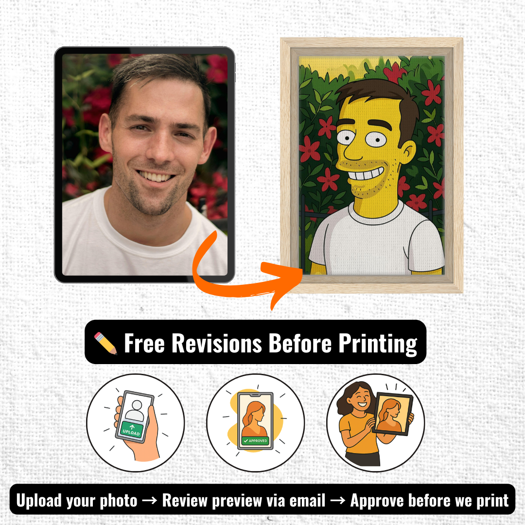Personalized Portrait for Him – Canvas