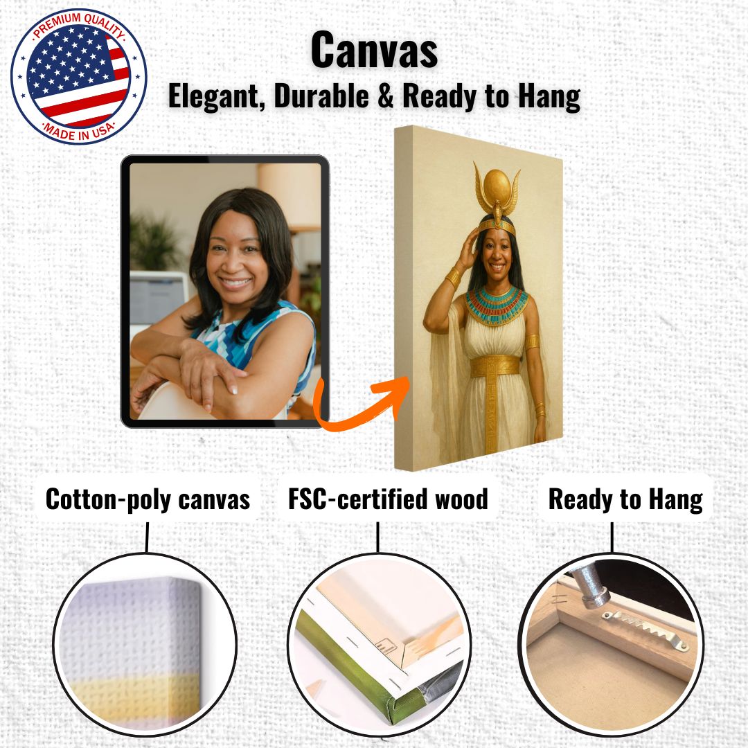 Personalized Royal Woman Portrait – Canvas