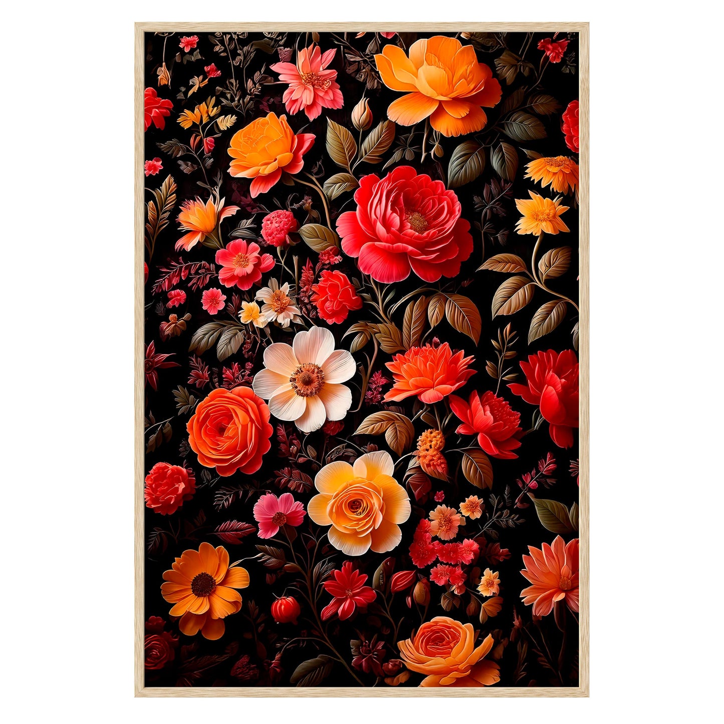 Vibrant Floral Symphony Framed Print - Masterpiece Print