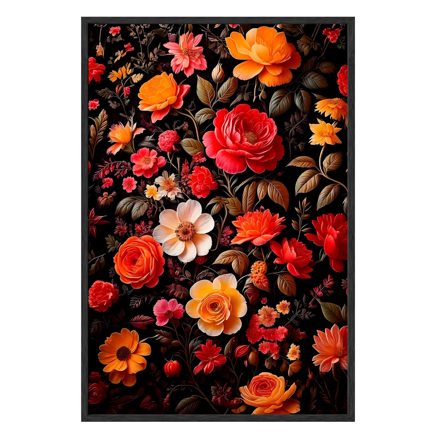 Vibrant Floral Symphony Framed Print