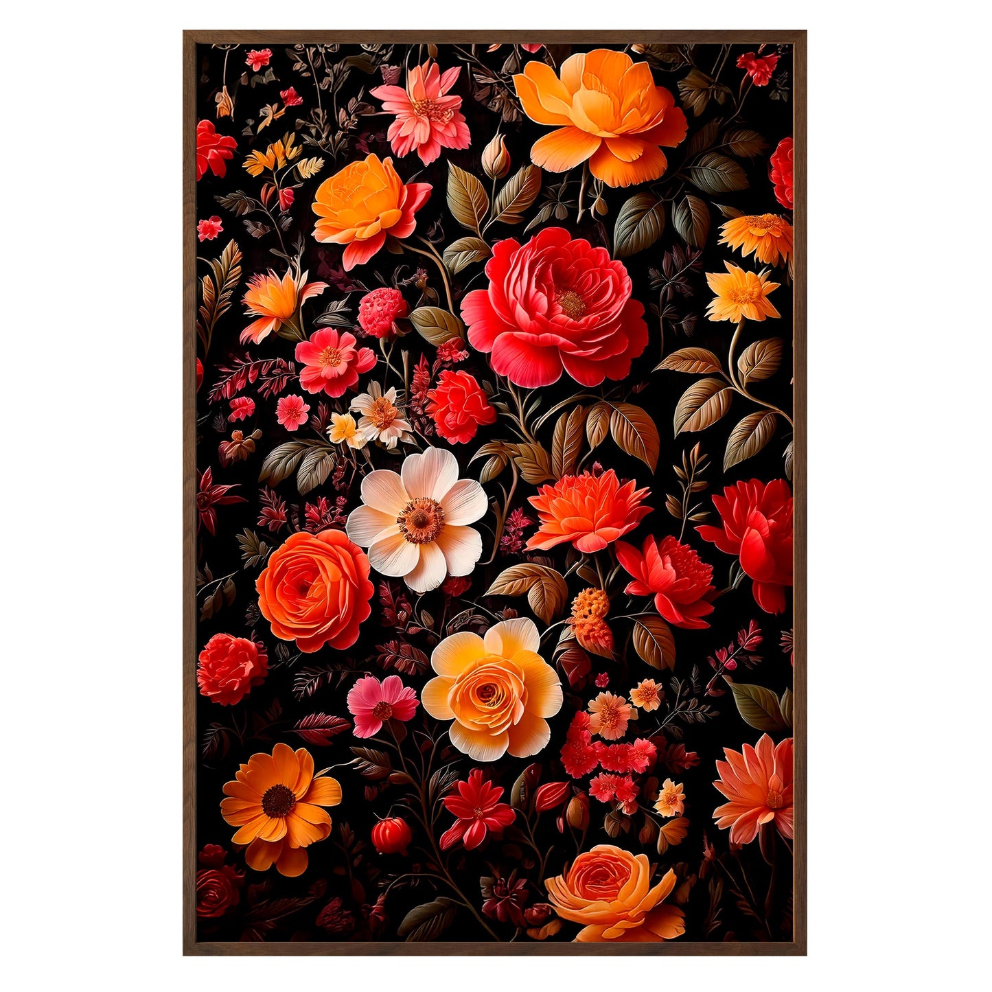 Vibrant Floral Symphony Framed Print
