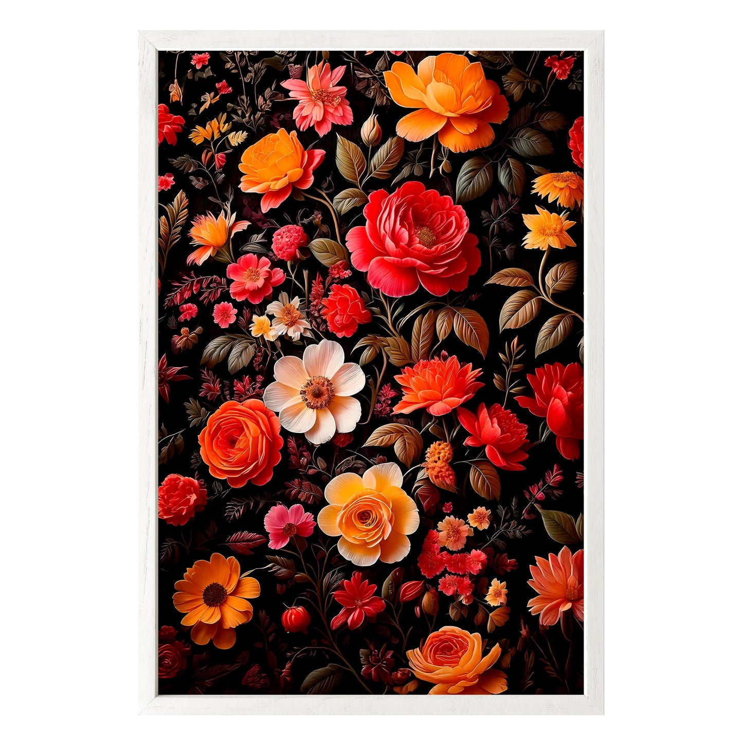 Vibrant Floral Symphony Framed Print
