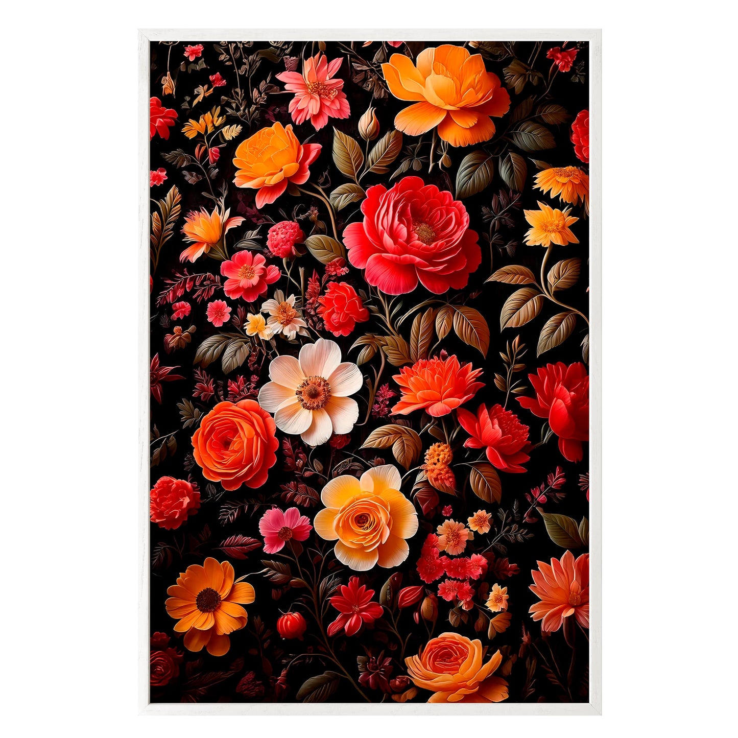 Vibrant Floral Symphony Framed Print