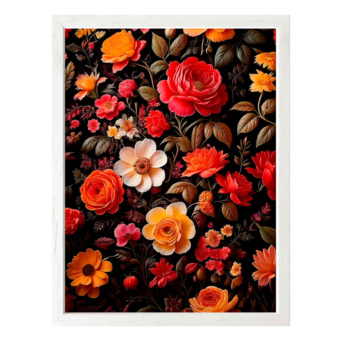 Vibrant Floral Symphony Framed Print